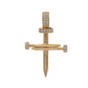 14K Yellow Gold Unisex Cross Shaped Pendant