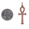 14K Rose Gold Unisex Cross Shaped Pendant