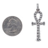 14K White Gold Unisex Cross Shaped Pendant