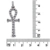 14K White Gold Unisex Cross Shaped Pendant