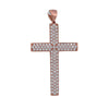 18K Rose Gold Unisex Cross Shaped Pendant