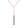 18K Rose Gold Women Rectangular Shaped Necklace