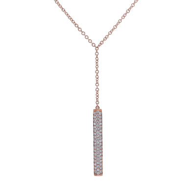 18K Rose Gold Women Rectangular Shaped Necklace