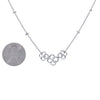 18K White Gold Women 3 Flowers Shaped Necklace