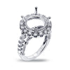 18K White Gold Diamond Engagement Semi-Mounting Women's Ring With 1.78 CT Diamonds