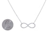 18K White Gold Women Infinity Sign Shaped Necklace