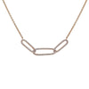 18K Yellow Gold Women 3 Rounds Shaped Necklace