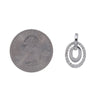 18K White Gold Unisex Round Shaped Pendant