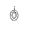 18K White Gold Unisex Round Shaped Pendant