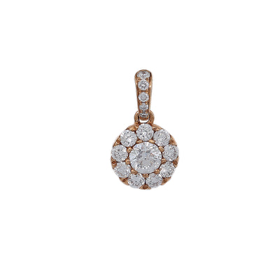 18K Yellow Gold Unisex Round Shaped Pendant