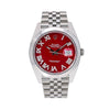 Rolex Datejust Diamond Watch, 126300 41mm, Red Diamond Dial With Stainless Steel Jubilee Bracelet