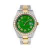 Rolex Datejust II Diamond Watch, 116333 41mm, Green Diamond Dial With Two Tone Oyster Bracelet