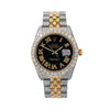 Rolex Datejust Diamond Watch, 116233 36mm, Black Diamond Dial With Two Tone Jubilee Bracelet