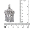 14K White Gold Unisex Jesus Head Shaped Pendant