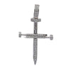 14K White Gold Unisex Cross Shaped Pendant