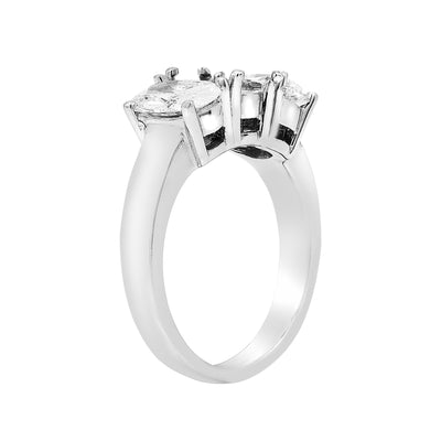 14K White Gold Diamond Engagement Semi-Mounting Women's Ring With 2.90 CT Diamonds