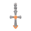 14K White Gold Cross Shaped Pendant