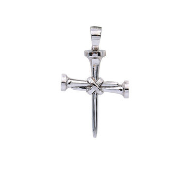 14K White Gold Cross Shaped Pendant