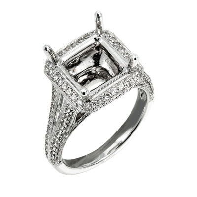 18K White Gold BJ4858C8 Women's Ring With 1.48 CT Diamonds