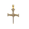 14K Yellow Gold Cross Shaped Pendant