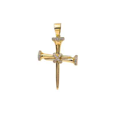 14K Yellow Gold Cross Shaped Pendant