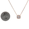 14K Rose Gold Unisex Round Shaped Pendant With a Chain