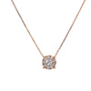 14K Rose Gold Unisex Round Shaped Pendant With a Chain