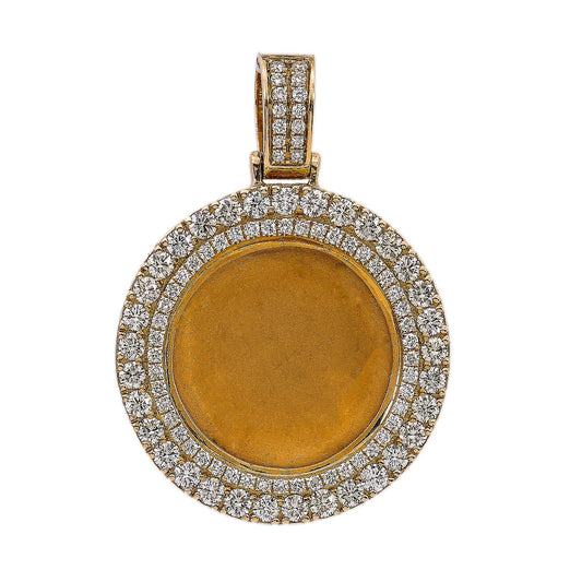 14K Yellow Gold Unisex Circle Shaped Pendant