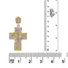 14K Yellow Gold Cross Shaped Pendant