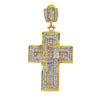 14K Yellow Gold Cross Shaped Pendant