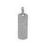 14K White Gold Rectangular Shaped Pendant