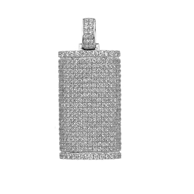 14K White Gold Rectangular Shaped Pendant