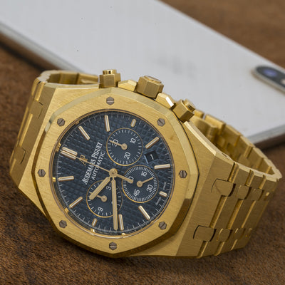 Audemars Piguet Royal Oak Chronograph 26320BA 41MM Blue Dial With Yellow Gold Bracelet