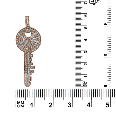 14K Yellow Gold Key Shaped Pendant