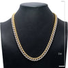 10K Two Tone Yellow and White Gold 22" Cuban Chain Prong Setting With 19.75 CT Diamonds