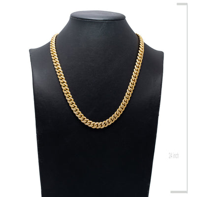 14K Yellow Gold 24" Cuban Chain With 16.83 CT Diamonds