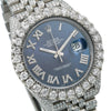 Rolex Datejust Diamond Watch, 126300 41mm, Blue Diamond Dial With Stainless Steel Bracelet