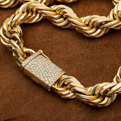 10K Yellow Gold Rope Chain | 1.75 Carats | 453.20 Grams | 24 Inches