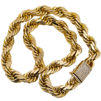 10K Yellow Gold Rope Chain | 1.75 Carats | 453.20 Grams | 24 Inches