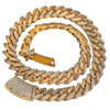 14K Yellow Gold Iced Out Diamond Cuban Link Chain | 34.68 Carats | 16 Mm Width | 24 Inch Length