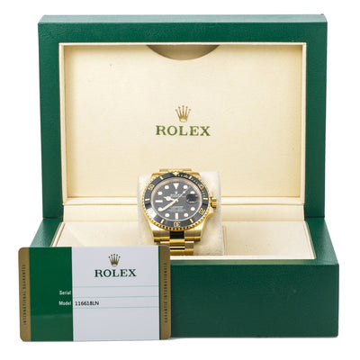 Rolex Submariner Date 116618LN 40MM Black Dial With 18K Yellow Gold Bracelet