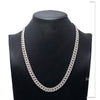 14K White Gold Cuban Chain 24" For Men With 14.25 CT Diamonds