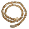 14K Yellow Gold Iced Out Diamond Cuban Link Chain | 36.35 Carats | 17.5 Mm Width | 24 Inch Length