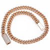 14K Rose Gold 22" Cuban Chain  With 23.76 CT Diamonds