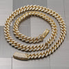 14K Yellow Gold Iced Out Diamond Cuban Link Chain | 36.35 Carats | 17.5 Mm Width | 24 Inch Length