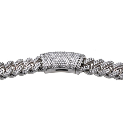 14K White Gold Iced Out Diamond Cuban Link Chain | 20.61 Carats | 12 MM Width | 24 Inch Length