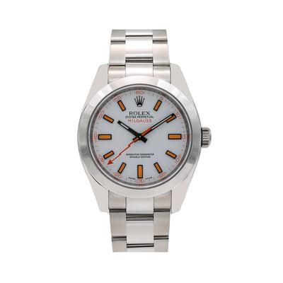 Rolex Milgauss 116400 40MM White Dial With Stainless Steel Oyster Bracelet