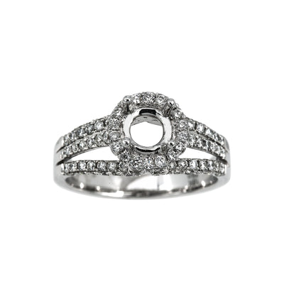 18K White Gold Women's Ring With 1.19 CT Diamonds