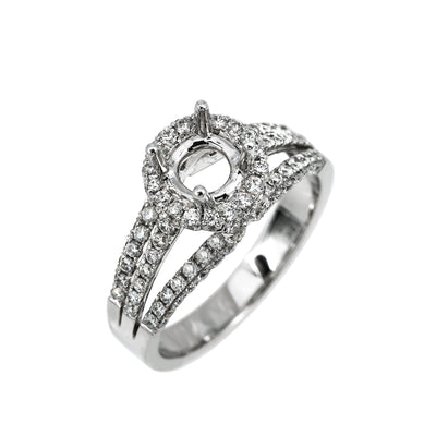 18K White Gold Women's Ring With 1.19 CT Diamonds