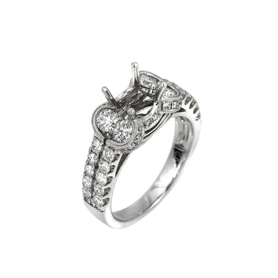 18K White Gold BJ7231R1 Women's Ring With 1.30 CT Diamonds